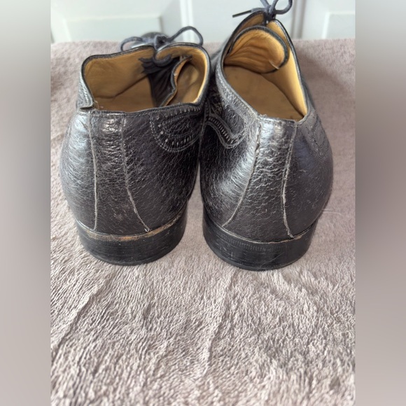 Moreschi vintage 80’s black leather brogue Oxford shoes size 13 main image 6